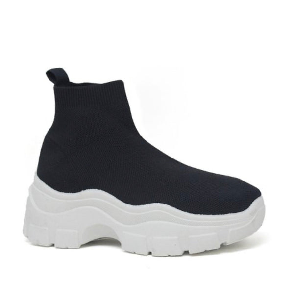 BLACK PULL ON SOCK